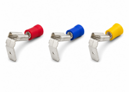 Draadklem dubbel 6,3mm rood (6 stuks)