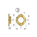 Montageflens voor schroefaskoker 50 mm