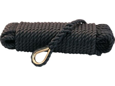 Ankerlijn polypropyleen 10 mm - 20 meter zwart
