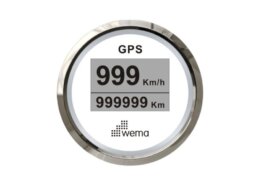 Compacte GPS snelheidsmeter wit