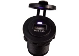 USB stopcontact zwart enkel