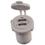 USB stopcontact dubbel wit