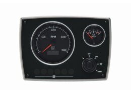 Motorpaneel Vetus MPA22 - 12 volt aluminium zwart
