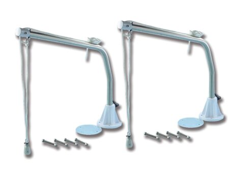 RVS davits met aluminium voet