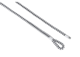 Luxe fenderlijn polyester 12 mm - 2,5 meter wit/zwart (2 stuks)