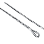 Luxe fenderlijn polyester 12 mm - 2,5 meter wit/zwart (2 stuks)