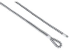 Luxe fenderlijn polyester 12 mm - 2,5 meter wit/zwart (2 stuks)