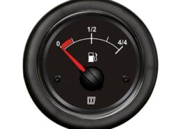Brandstofmeter Vetus 12/24 V zwart