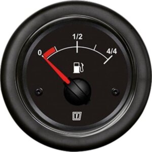 Brandstofmeter Vetus 12/24 V zwart