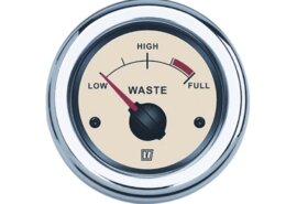 Vetus vuilwatermeter 12/24V creme - nieuwe lijn