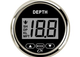 Dieptemeter zwart/chrome inclusief spiegel transducer