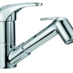 Verchroomde éénhendel mengkraan met uitneembare handdouche