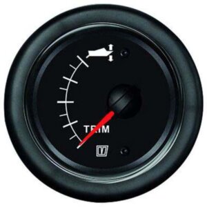Vetus trim meter 12/24 volt, zwart