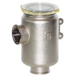 Koelwaterfilter Vernikkeld messing met RVS zeef 1800 L/u