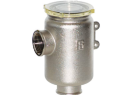 Koelwaterfilter Vernikkeld messing met RVS zeef 1800 L/u