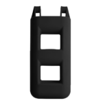 Trapfender 2 treden 25x12x55 cm zwart