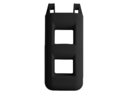 Trapfender 2 treden 25x12x55 cm zwart