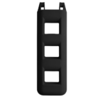 Trapfender 3 treden 25x12x75 cm zwart