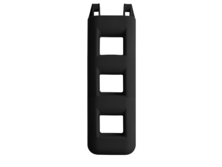Trapfender 3 treden 25x12x75 cm zwart