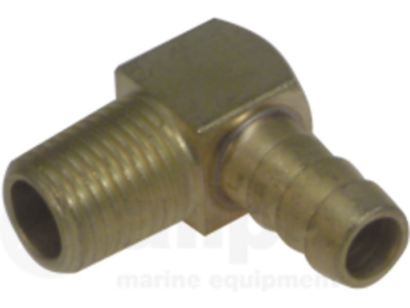 Slangtule haaks 1/4"NPT voor slang 10 mm
