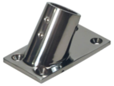 Railingsteun RVS 316 60 graden railing 22,25 mm
