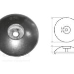 Magnesium Ronde Roerblad-anode ⌀130mm ( per paar )