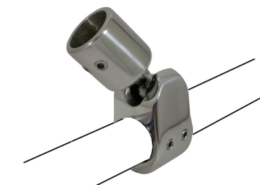 Kogelscharnier voor montage op railing 25,4 mm