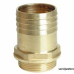 Messing slangtules buitendraad 1 1/2 x 50 mm