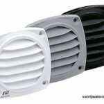 Luchtrooster met flens voor slang 70mm, grijs