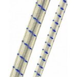 Elastiek 4 mm, wit/blauw