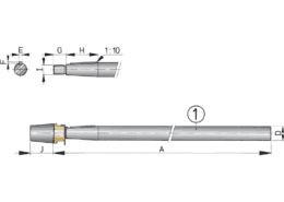 Schroefas Vetus RVS 1-4462 Duplex 40 mm - 1000mm