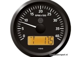 Toeren - uren teller 4000 rpm zwart VDO/Veratron