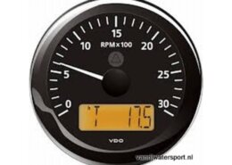 Toeren - uren teller 3000 rpm zwart VDO/Veratron