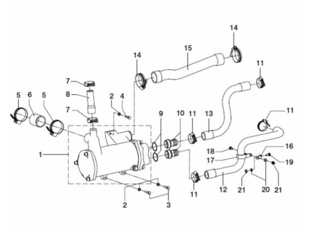 Hose Exp.Tank-Heat Ex. DT44/DTA44/ DT66/DTA66