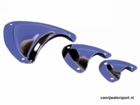 RVS luchtschelpjes, 55 x 53 x 22 mm