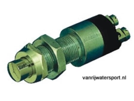 Pulsschakelaar messing verchroomd 30A