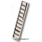 RVS ventilatierooster Louvre 505 x 89 x 27 mm