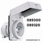 Boordstopcontact 32 A NEMA wit kunststof