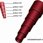 Verloopstuk voor slang, 32 naar 60 mm