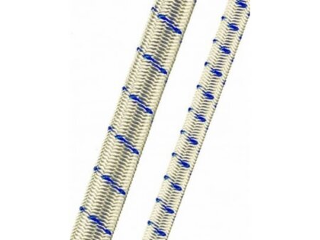 Elastiek 10 mm, wit/blauw