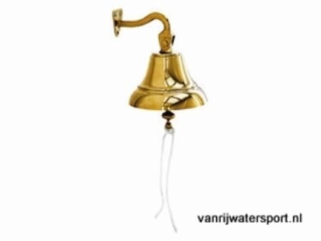 Scheepsbel 19 cm messing gepolijst incl. wandbevestiging