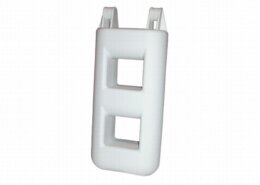 Trapfender 2 treden 25x12x55 cm wit