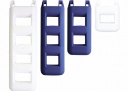 Trapfender 4 treden 25x12x95 cm wit