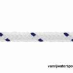 Spunolest polyester schoot 16 voudig 10 mm wit/blauw