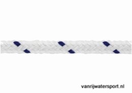 Spunolest polyester schoot 16 voudig 10 mm wit/blauw