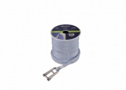 Grootzeil val polyester met rvs D-sluiting, 12 mm