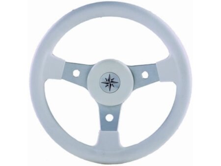 Stuurwiel 340 mm wit, aluminium/vinyl