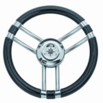 Stuurwiel 350 mm, RVS, carbonlook