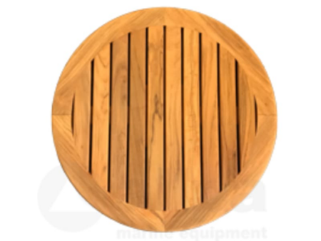 Rond massief teak tafelblad 610 mm.