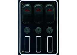 Schakelpaneel waterdicht 12 volt, 3 posities